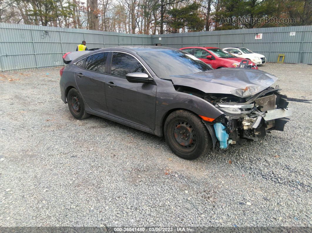 2017 Honda Civic Lx Gray vin: 19XFC2F50HE224324