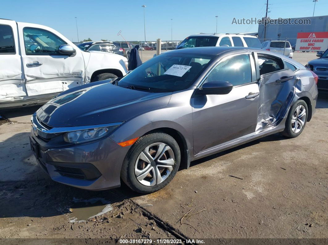 2017 Honda Civic Lx Gray vin: 19XFC2F51HE052076