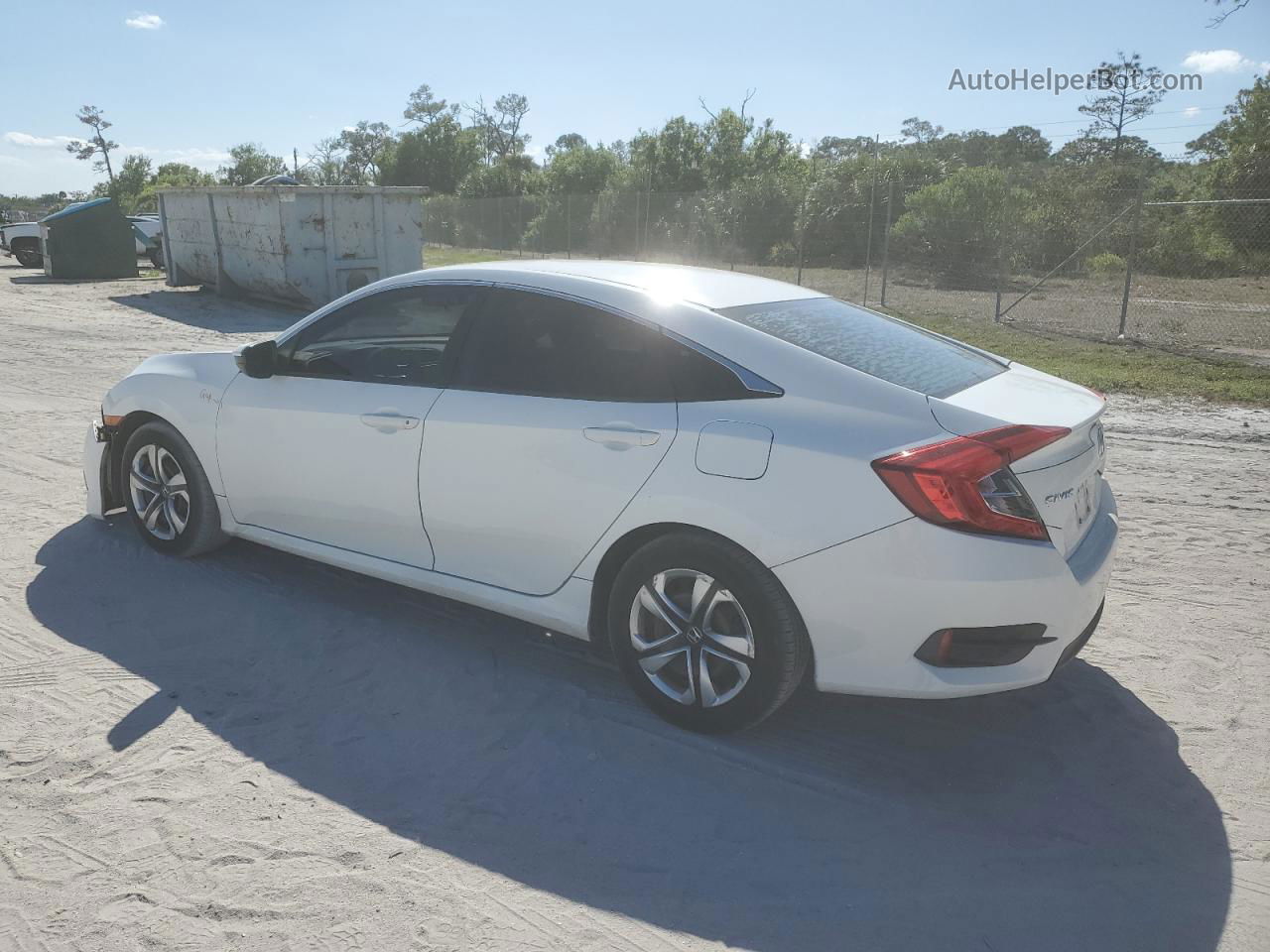 2017 Honda Civic Lx White vin: 19XFC2F51HE073493