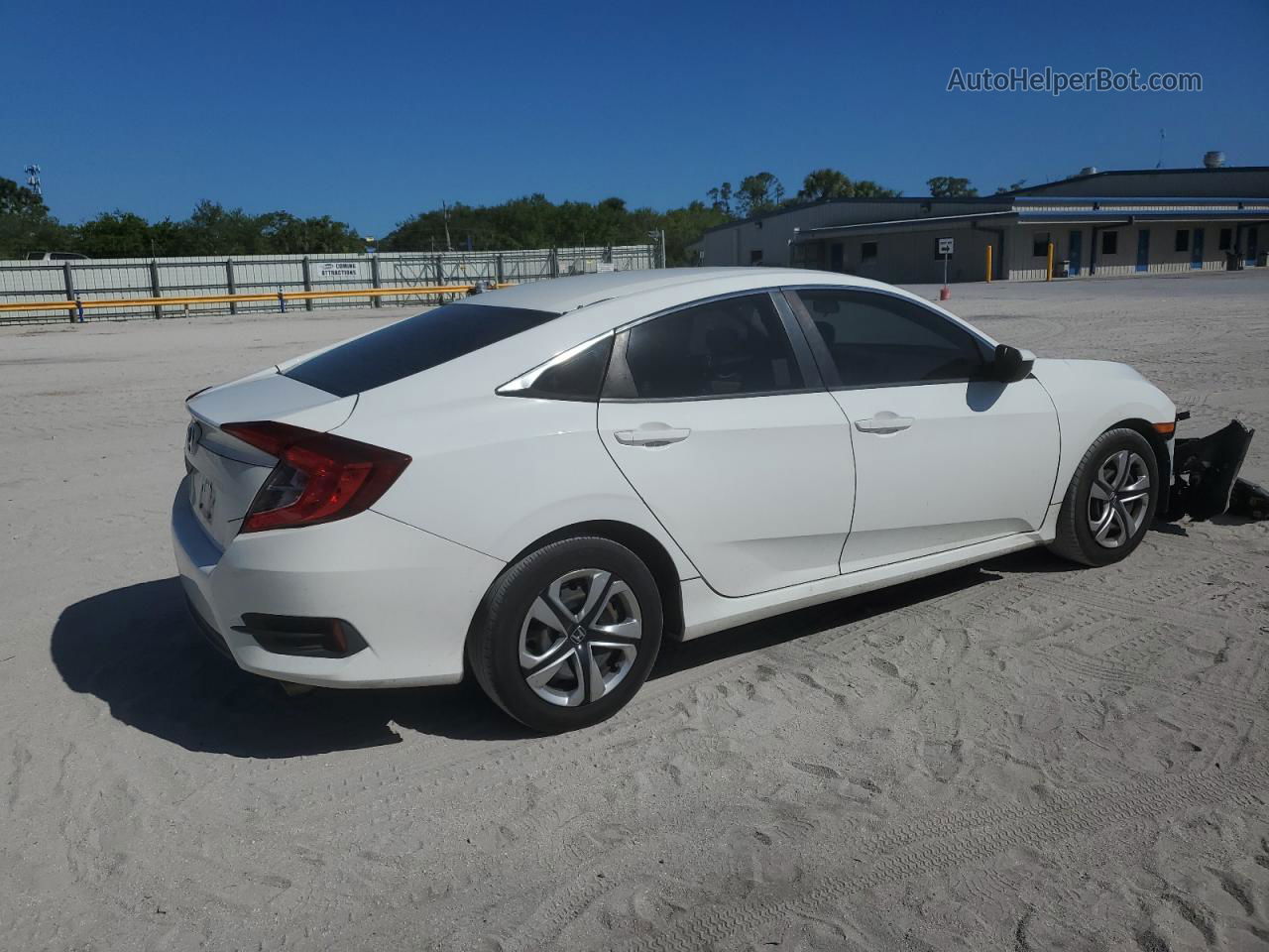 2017 Honda Civic Lx White vin: 19XFC2F51HE073493