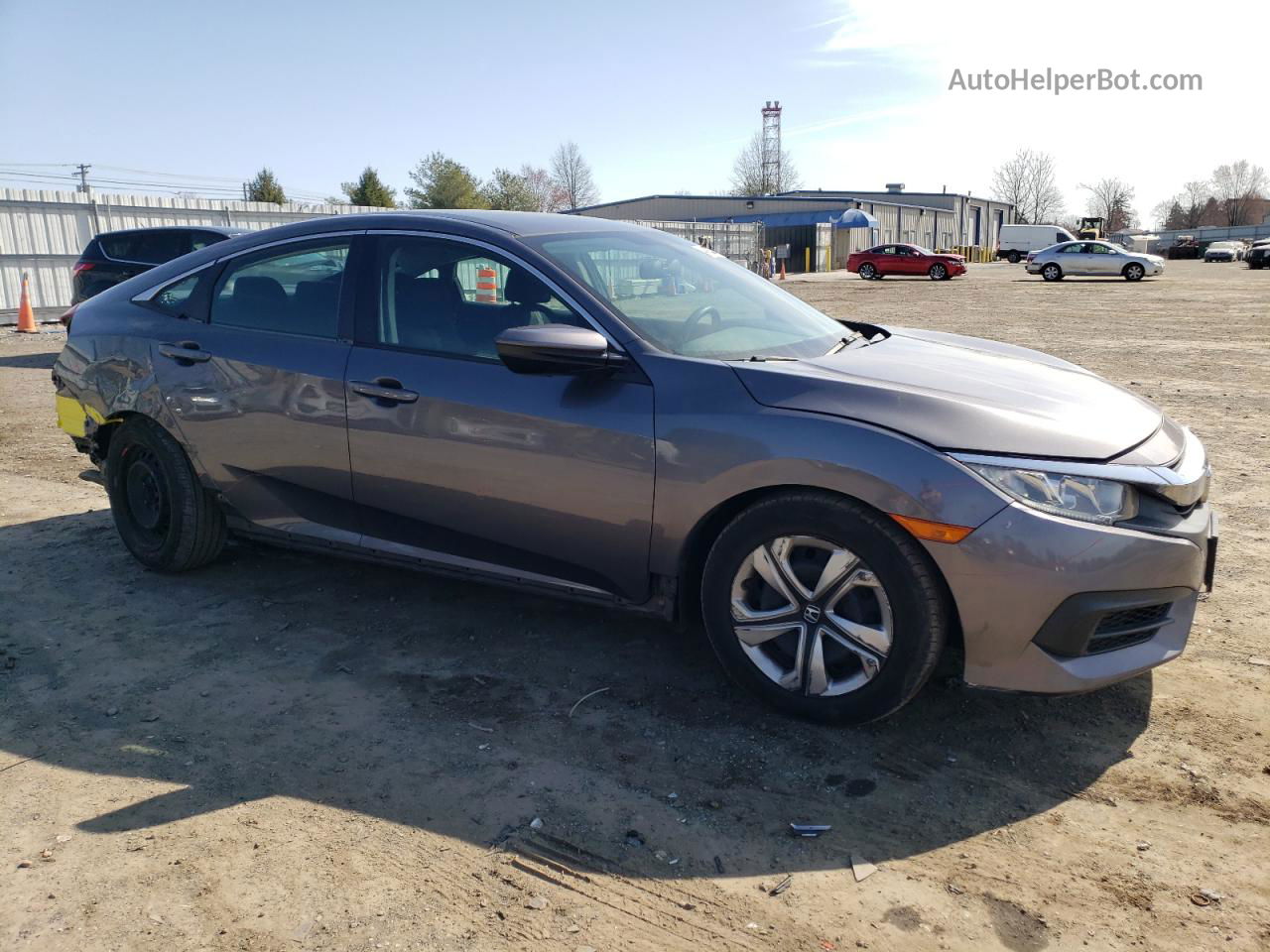 2017 Honda Civic Lx Gray vin: 19XFC2F51HE202476