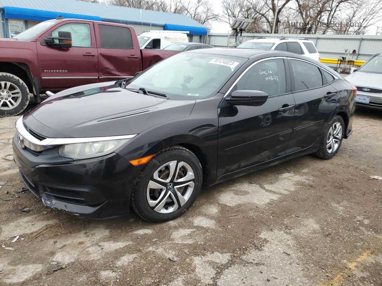 2016 Honda Civic Lx Black vin: 19XFC2F52GE041828