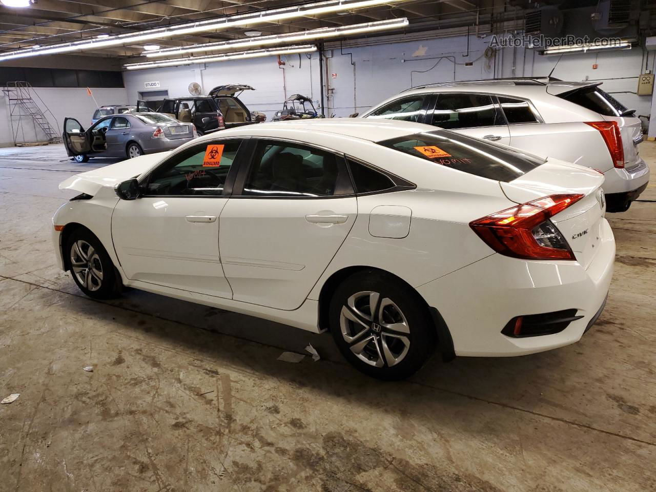 2016 Honda Civic Lx White vin: 19XFC2F52GE054997