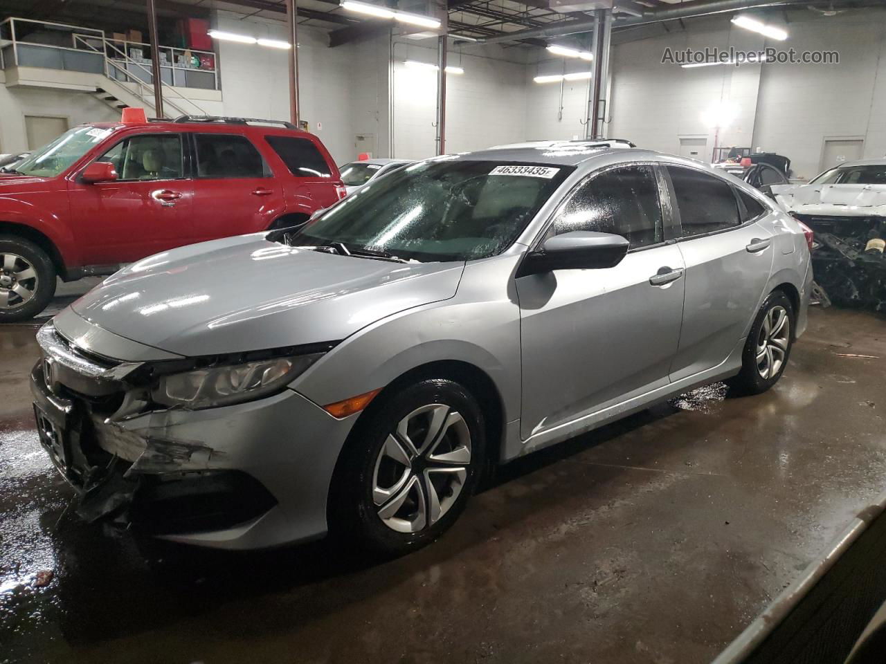 2016 Honda Civic Lx Silver vin: 19XFC2F52GE221035