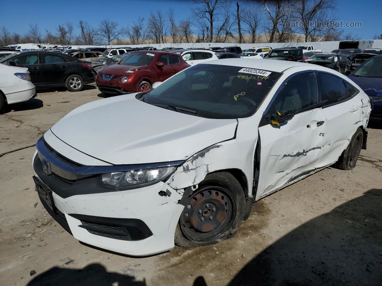 2017 Honda Civic Lx White vin: 19XFC2F52HE004635