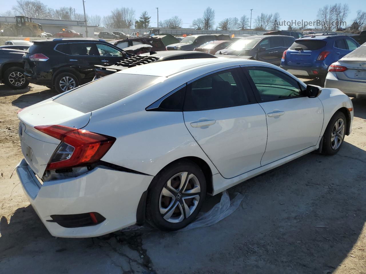 2017 Honda Civic Lx White vin: 19XFC2F52HE004635