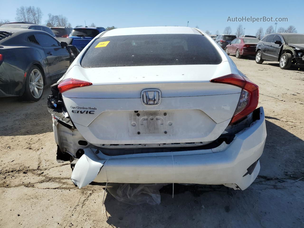 2017 Honda Civic Lx White vin: 19XFC2F52HE004635