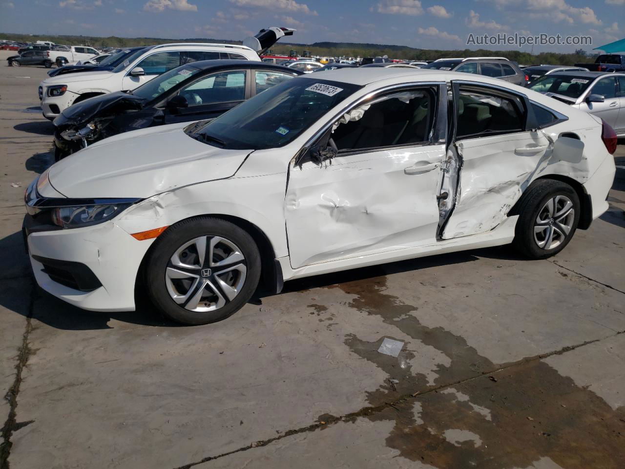 2017 Honda Civic Lx White vin: 19XFC2F52HE048330