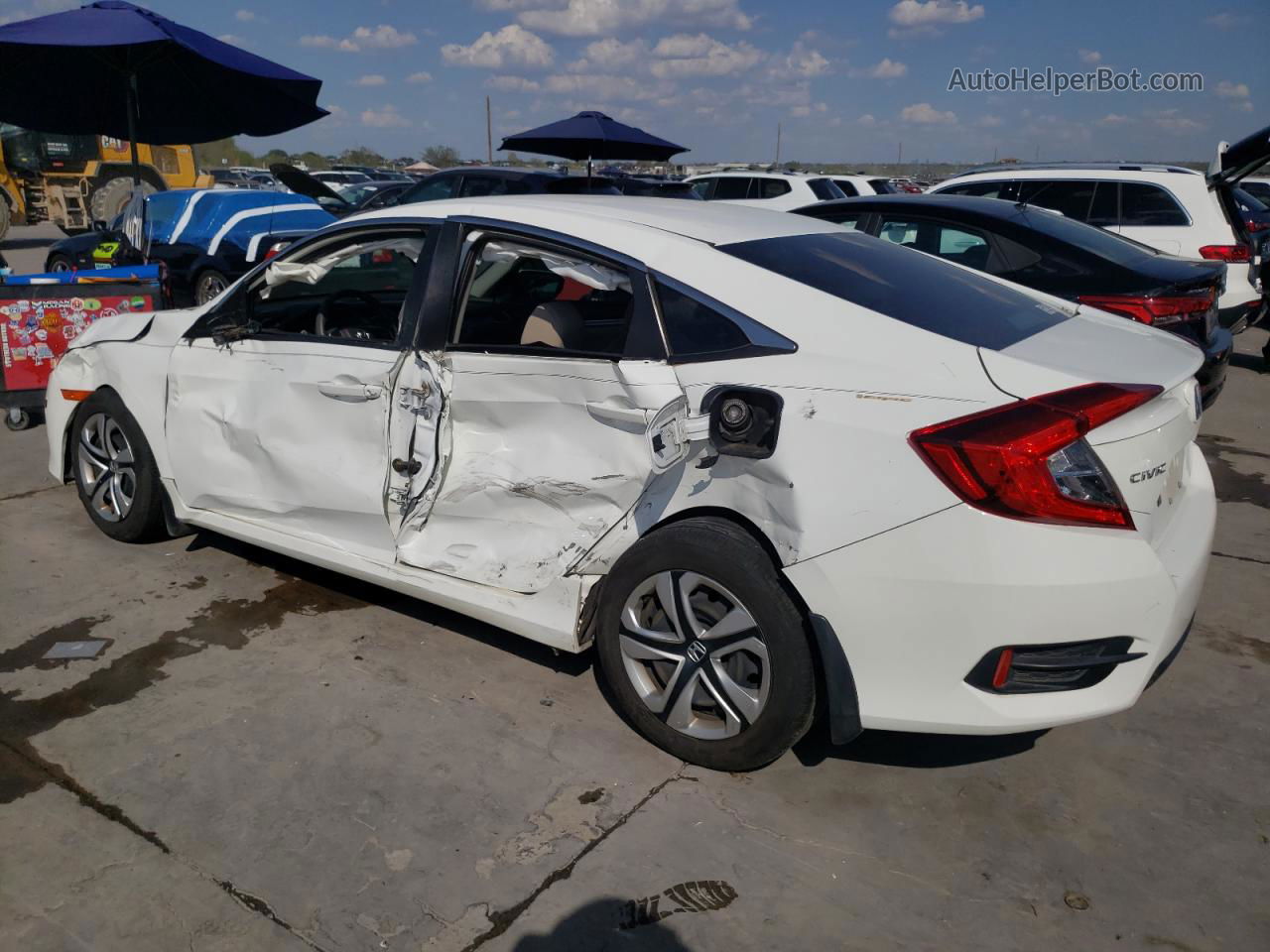 2017 Honda Civic Lx White vin: 19XFC2F52HE048330