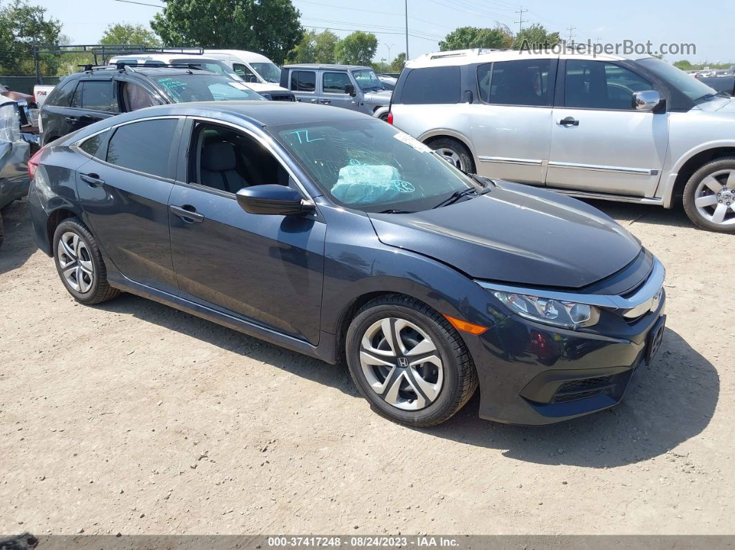 2017 Honda Civic Sedan Lx Темно-синий vin: 19XFC2F52HE077861