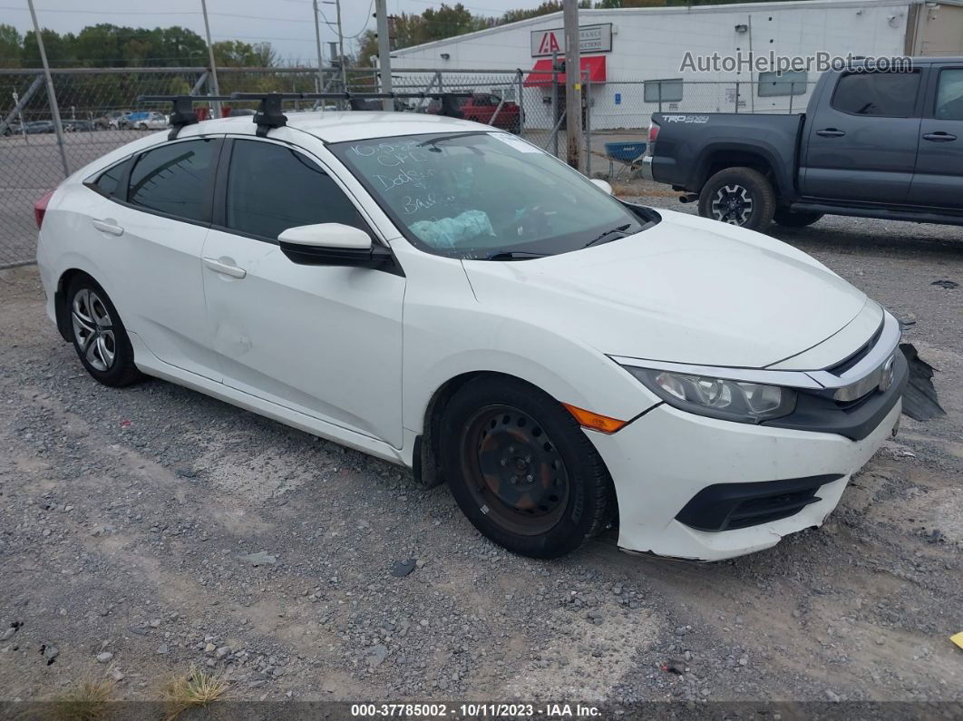 2016 Honda Civic Sedan Lx White vin: 19XFC2F53GE092304