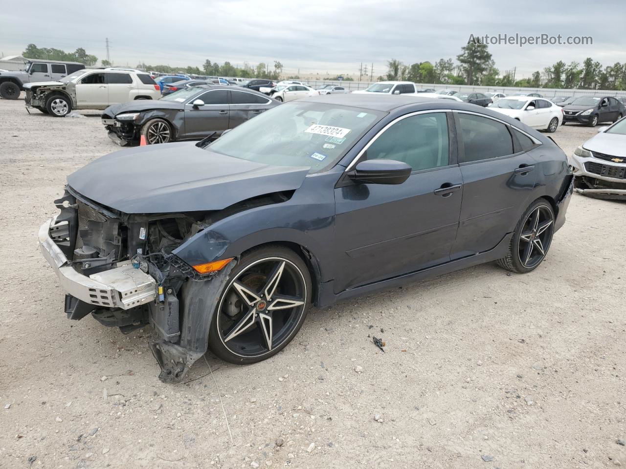 2016 Honda Civic Lx Gray vin: 19XFC2F53GE098717