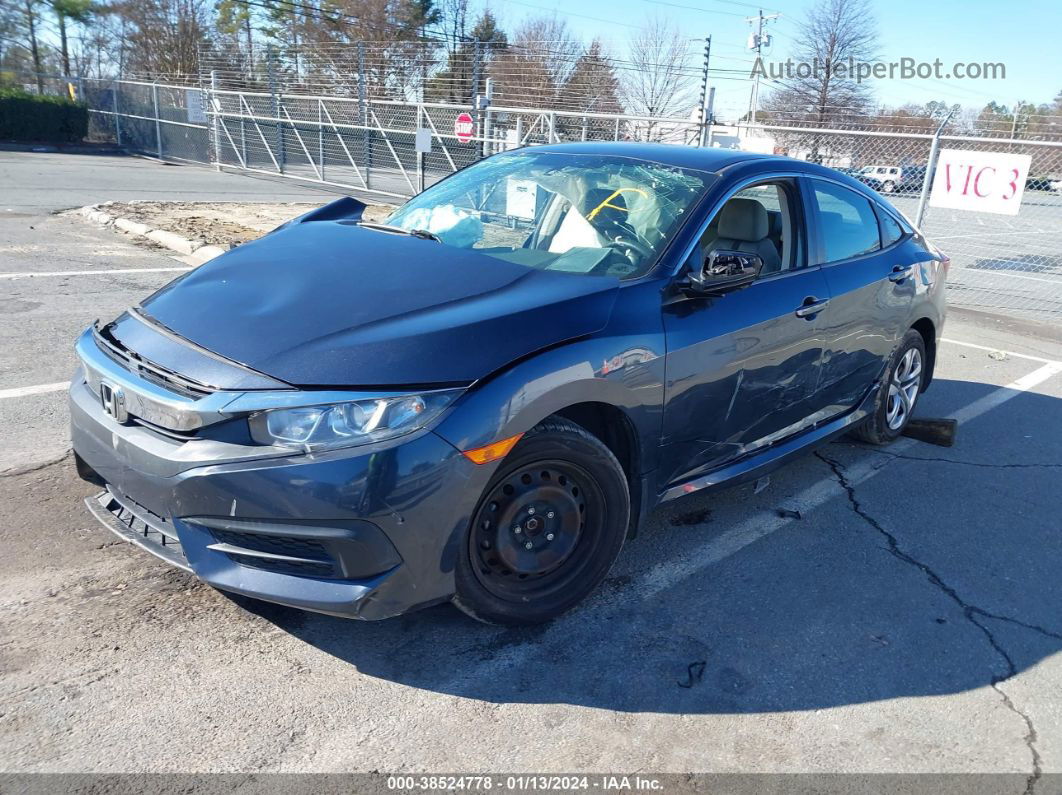 2017 Honda Civic Lx Blue vin: 19XFC2F53HE014655