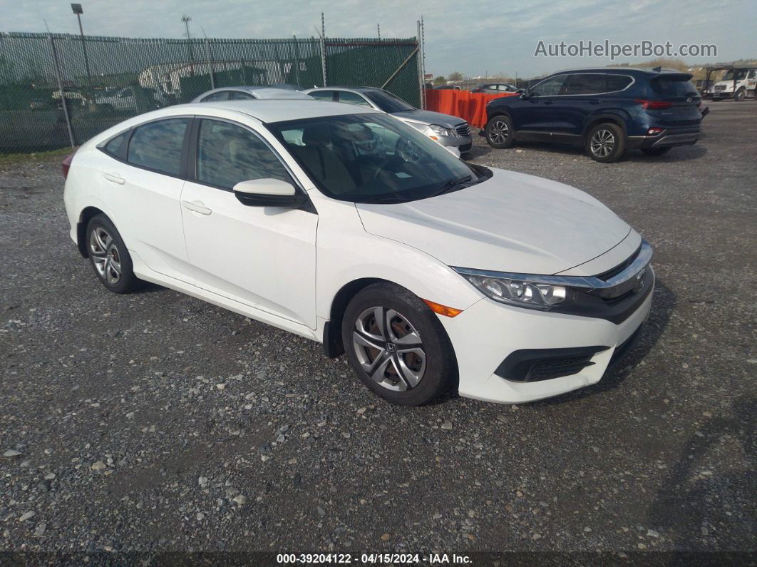 2017 Honda Civic Lx White vin: 19XFC2F53HE029057