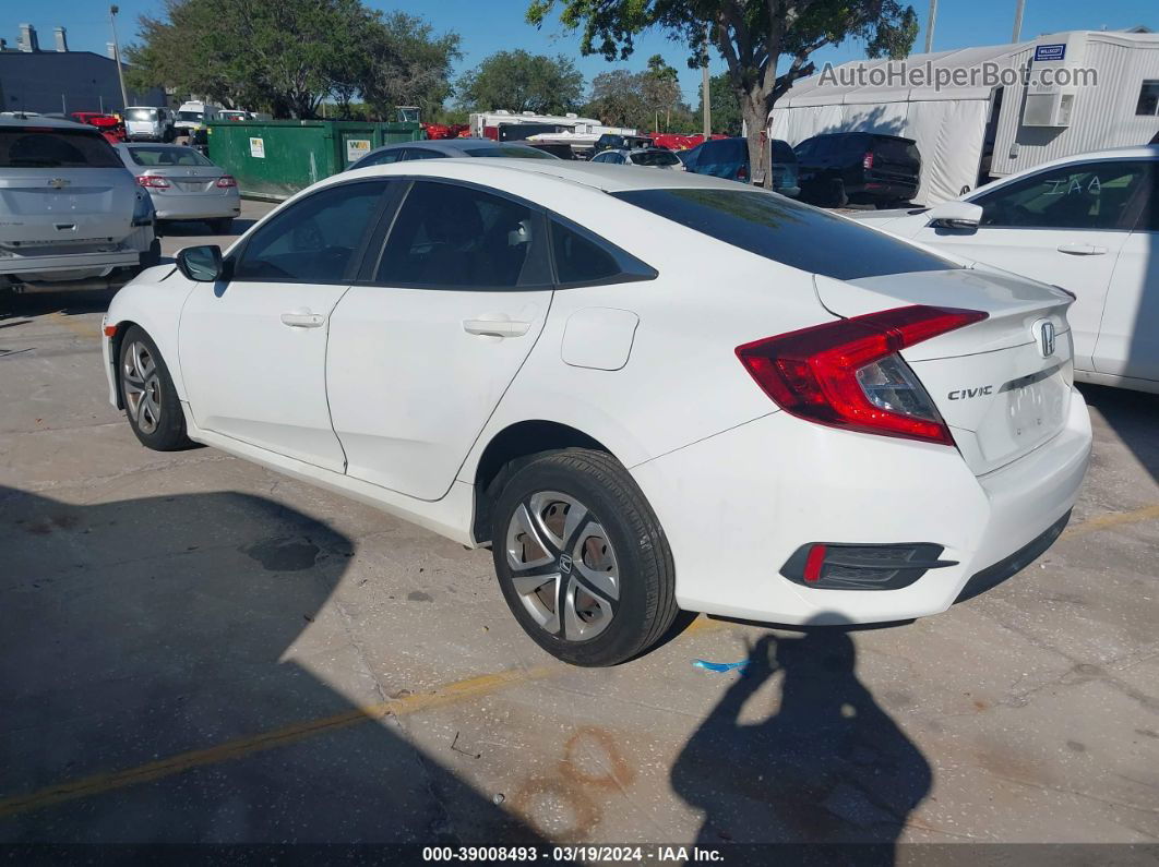 2016 Honda Civic Lx White vin: 19XFC2F54GE013108