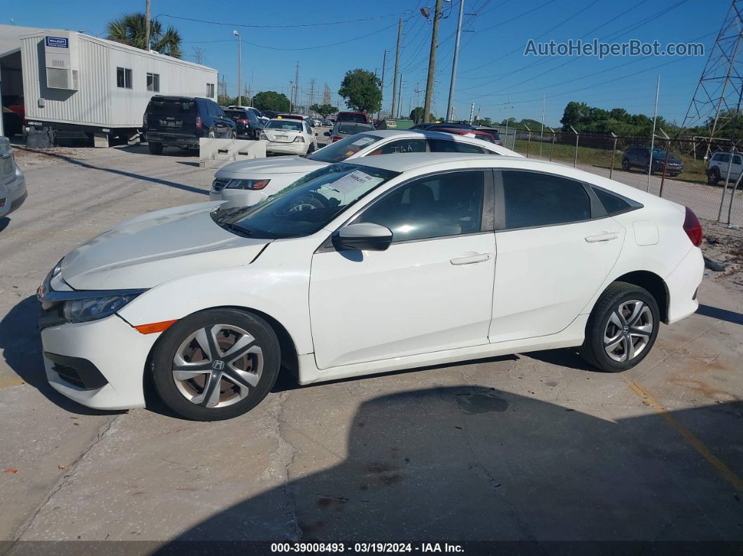 2016 Honda Civic Lx White vin: 19XFC2F54GE013108