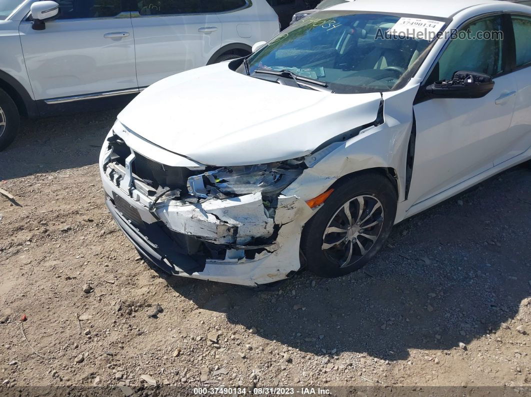 2016 Honda Civic Lx White vin: 19XFC2F54GE035352