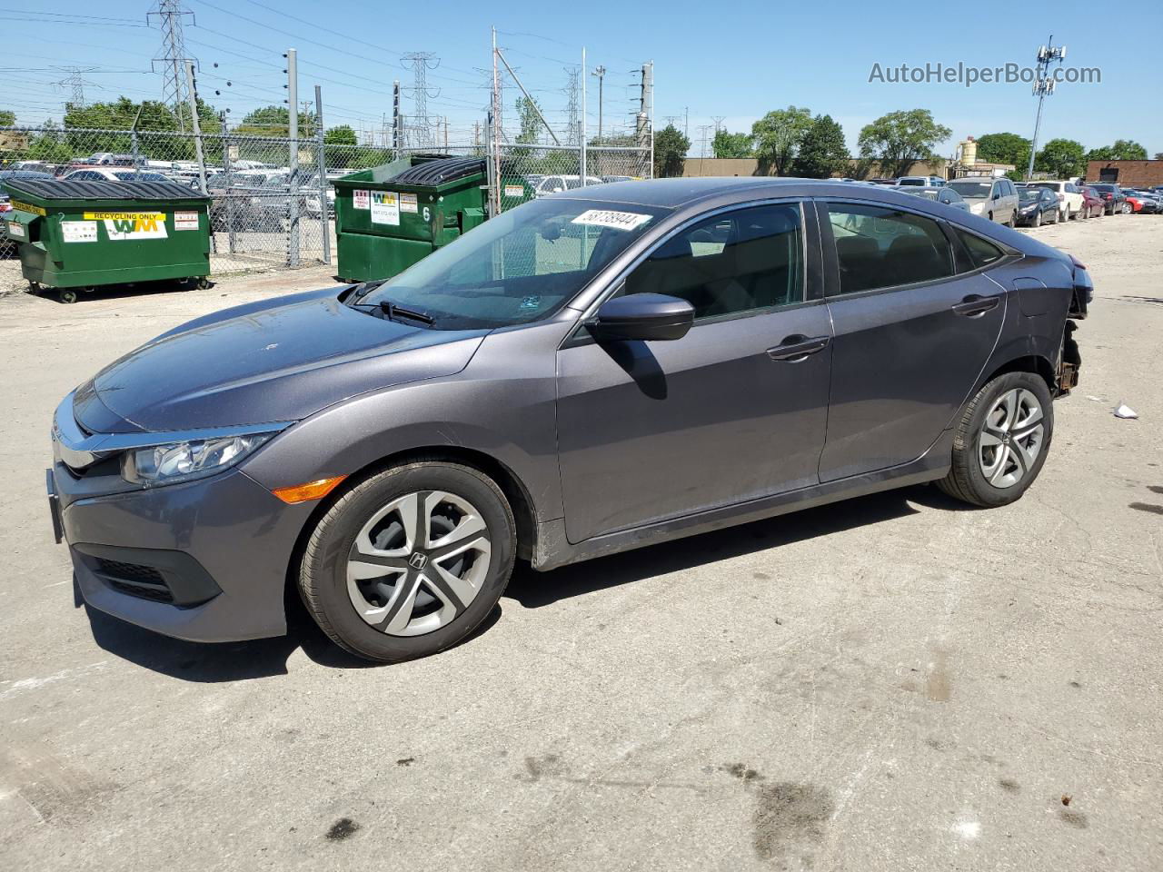 2017 Honda Civic Lx Charcoal vin: 19XFC2F54HE007388