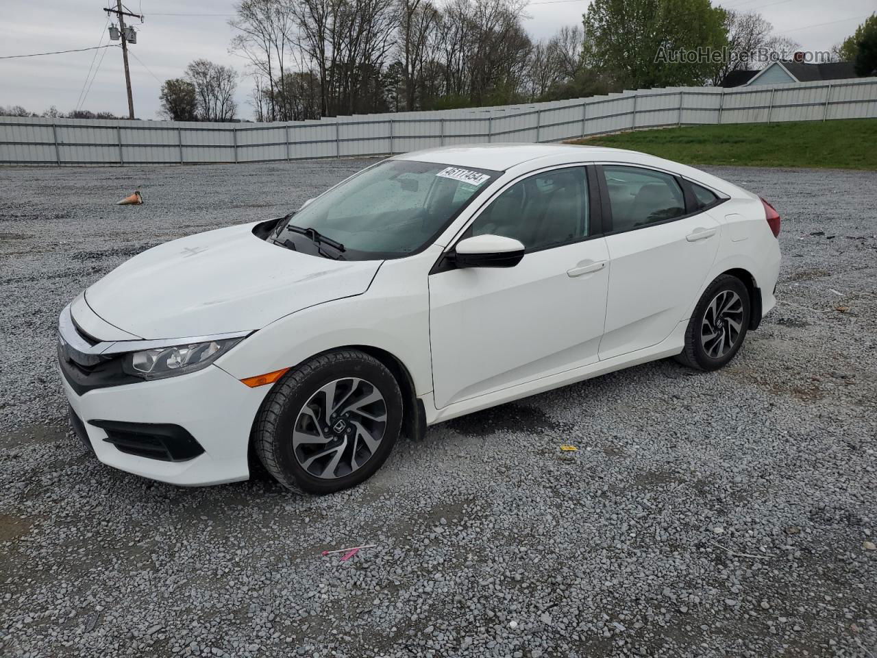 2017 Honda Civic Lx White vin: 19XFC2F54HE041220