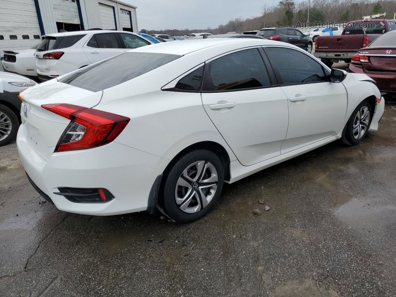 2017 Honda Civic Lx White vin: 19XFC2F54HE073357