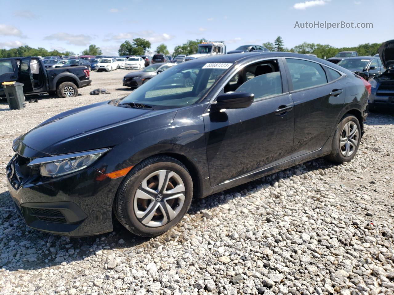 2016 Honda Civic Lx Черный vin: 19XFC2F55GE020861