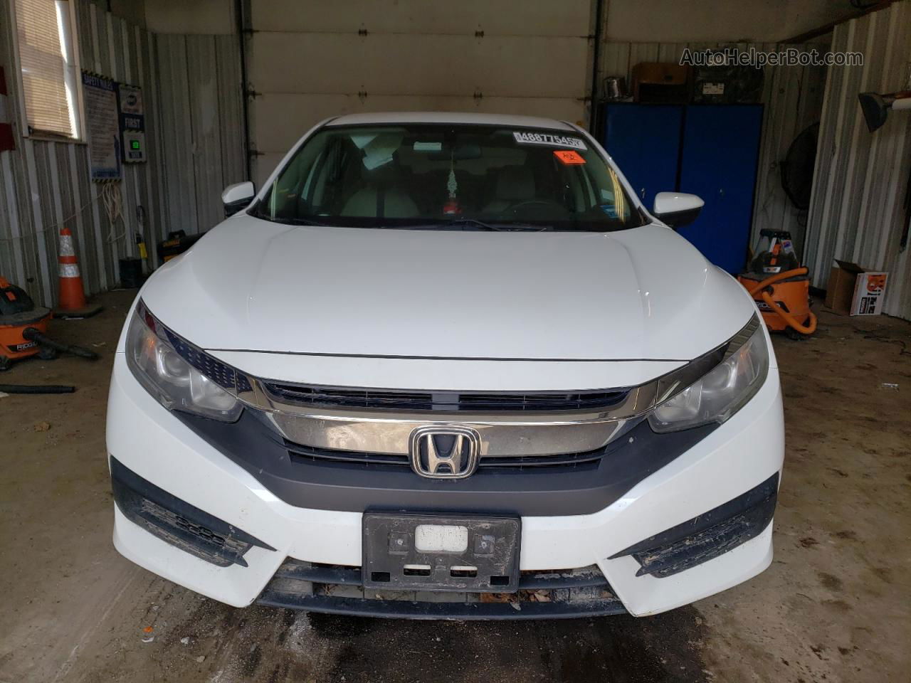 2016 Honda Civic Lx White vin: 19XFC2F55GE239920 Damage: Left Head Lamp, Faded, Acceptable