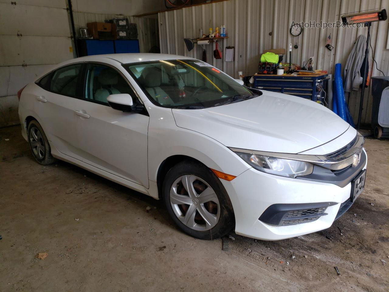 2016 Honda Civic Lx White vin: 19XFC2F55GE239920