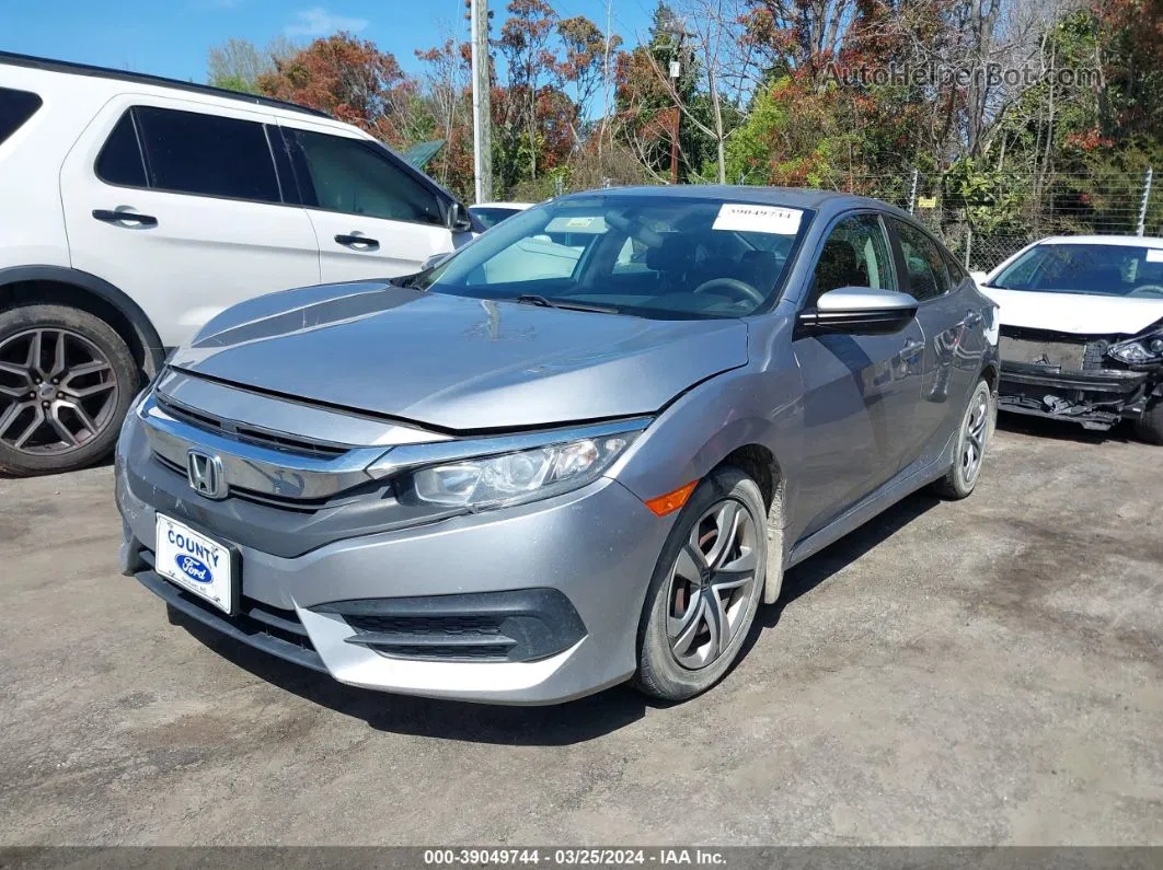 2017 Honda Civic Lx Silver vin: 19XFC2F55HE013751