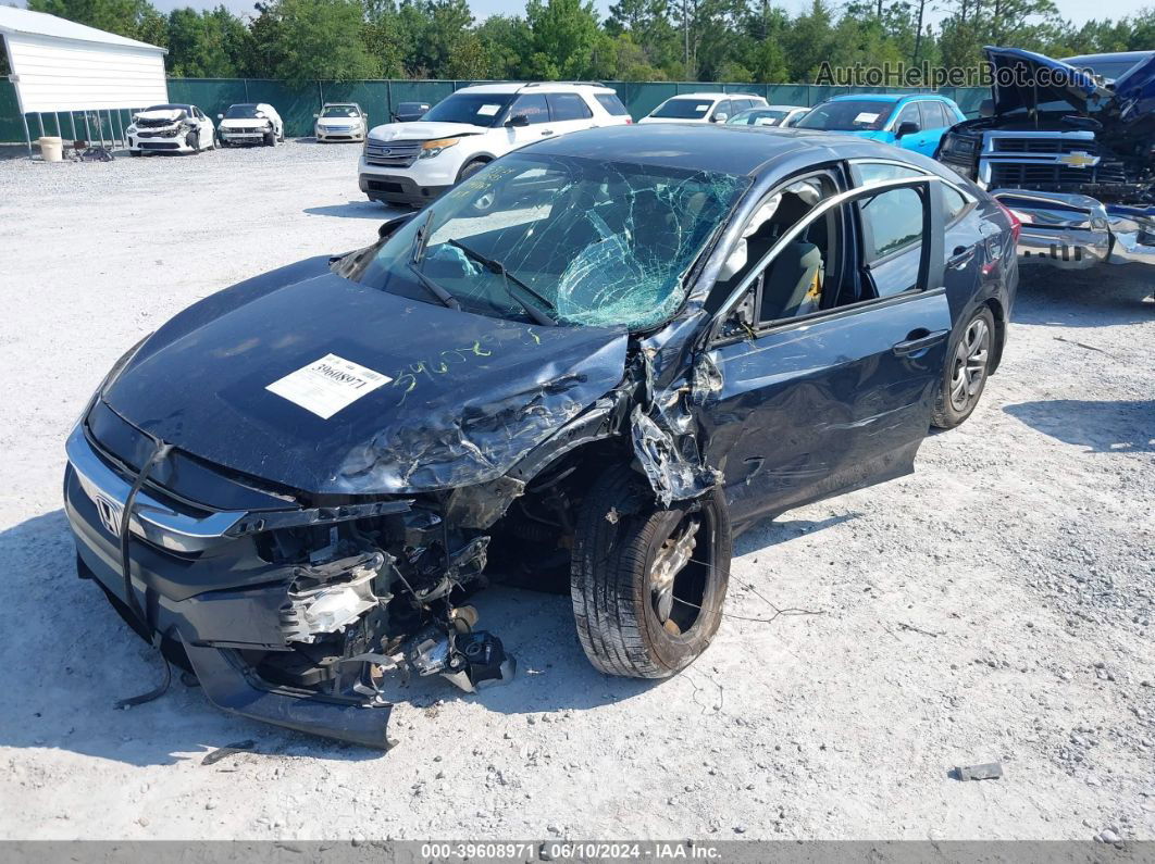 2017 Honda Civic Lx Blue vin: 19XFC2F55HE048869