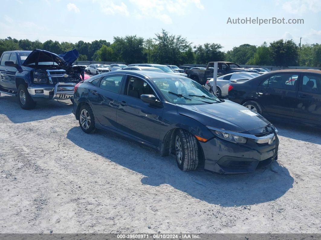 2017 Honda Civic Lx Blue vin: 19XFC2F55HE048869