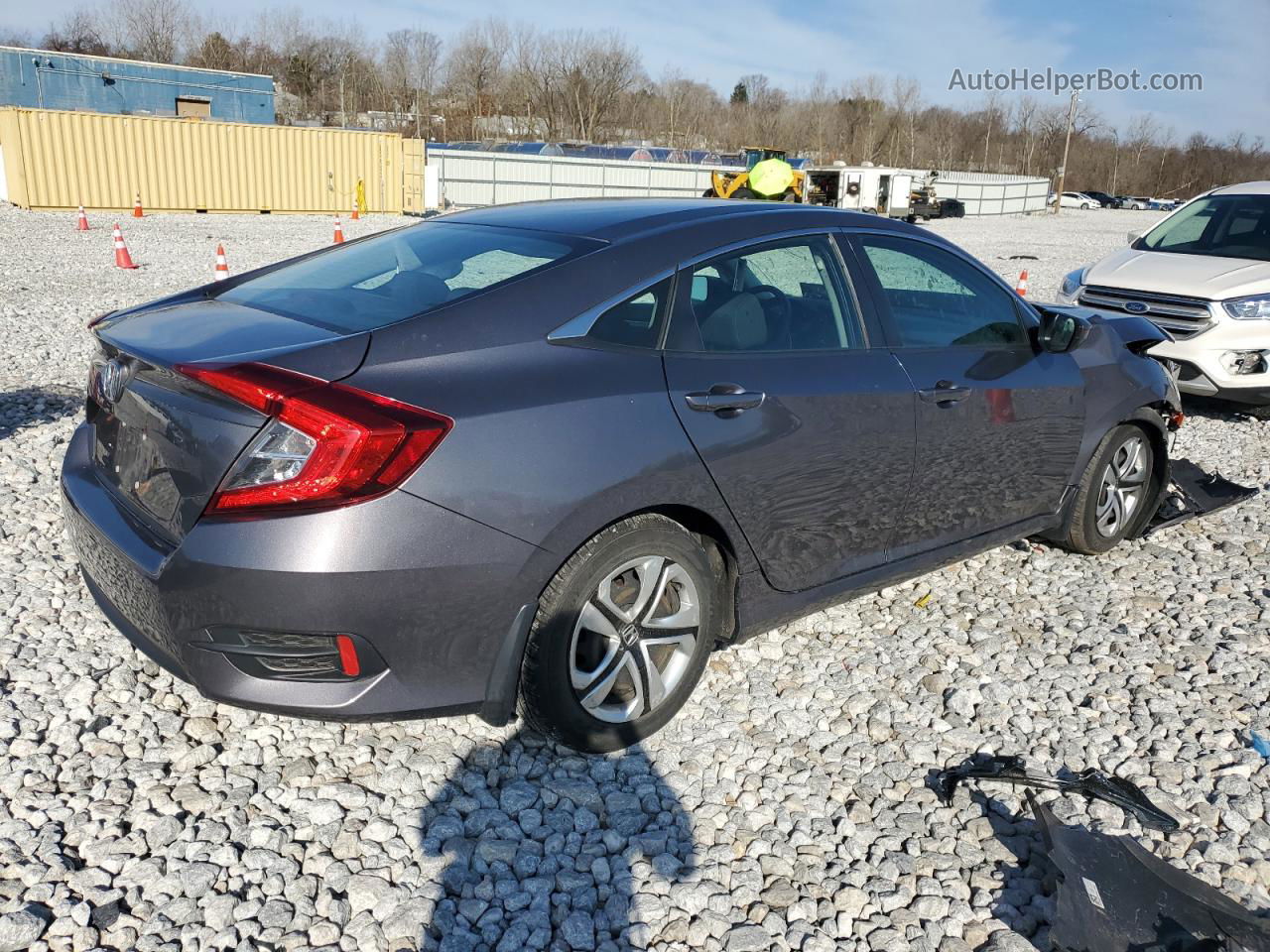 2017 Honda Civic Lx Gray vin: 19XFC2F55HE066093