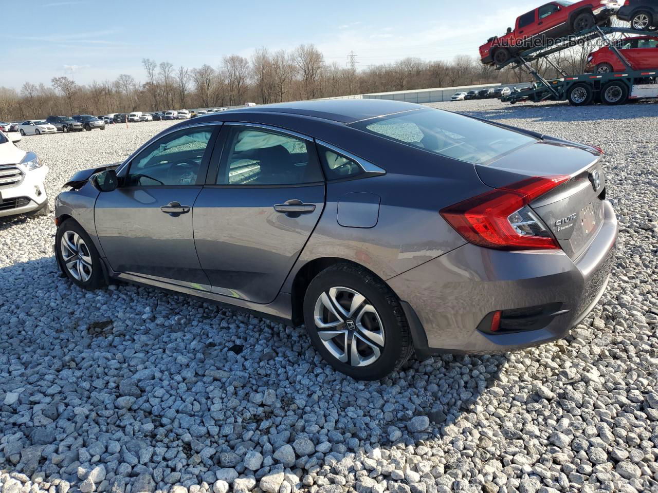 2017 Honda Civic Lx Gray vin: 19XFC2F55HE066093