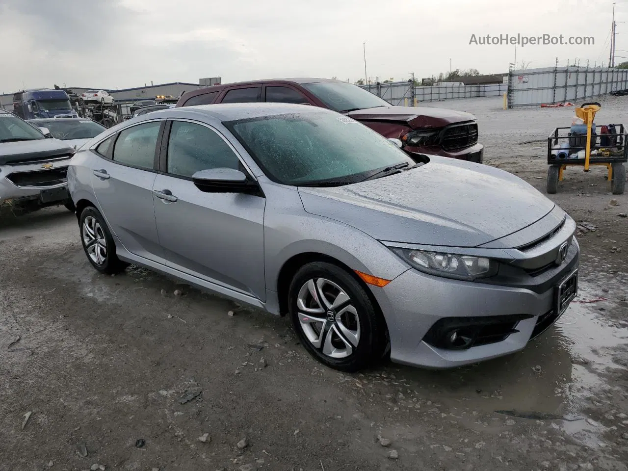 2017 Honda Civic Lx Gray vin: 19XFC2F55HE071374