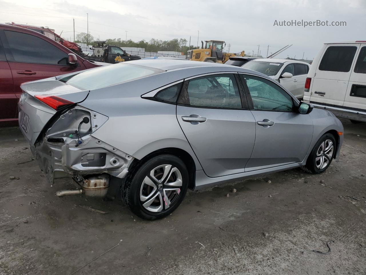 2017 Honda Civic Lx Gray vin: 19XFC2F55HE071374