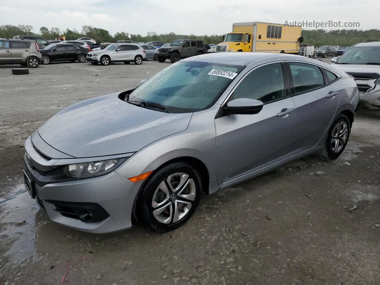 2017 Honda Civic Lx Gray vin: 19XFC2F55HE071374