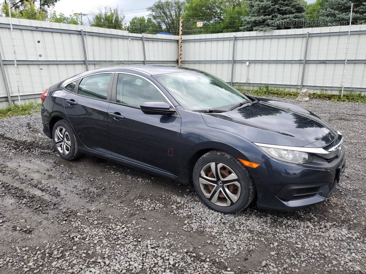 2016 Honda Civic Lx Синий vin: 19XFC2F56GE213682