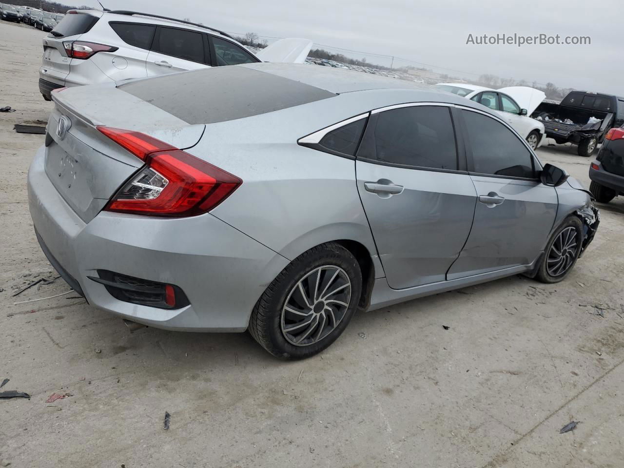 2017 Honda Civic Lx Silver vin: 19XFC2F56HE003424