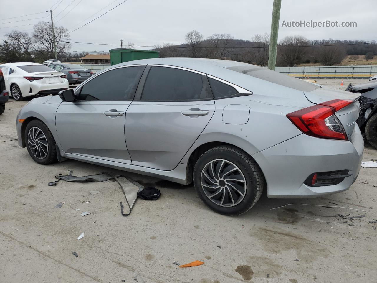 2017 Honda Civic Lx Silver vin: 19XFC2F56HE003424