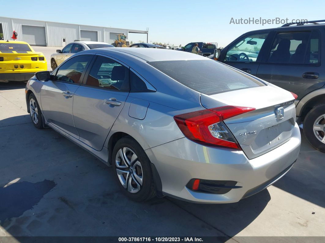 2017 Honda Civic Lx Silver vin: 19XFC2F56HE015105