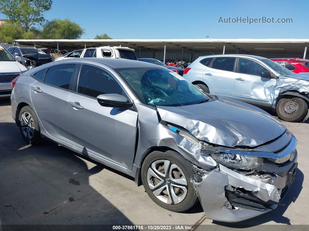 2017 Honda Civic Lx Silver vin: 19XFC2F56HE015105