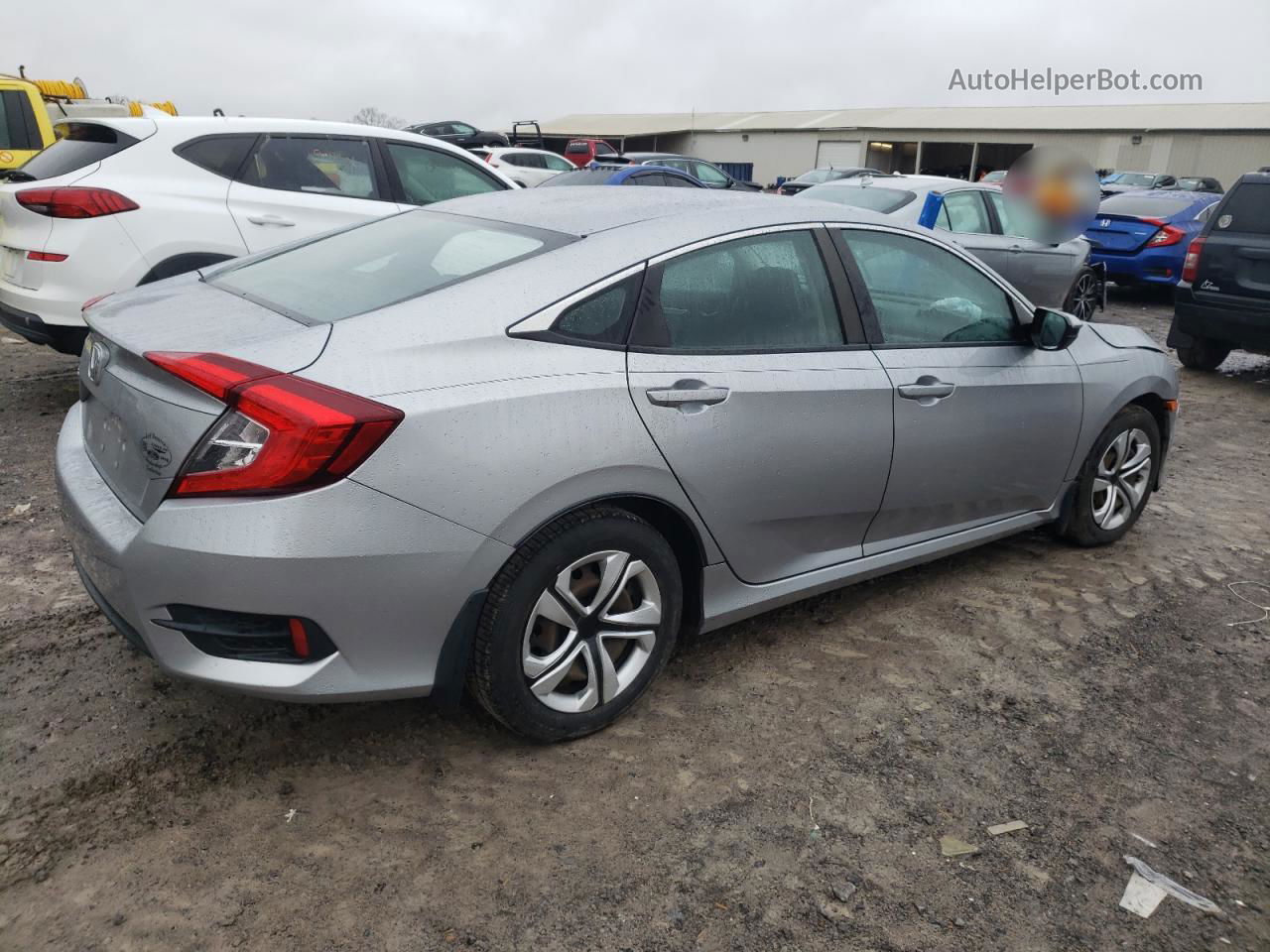 2017 Honda Civic Lx Silver vin: 19XFC2F56HE038318