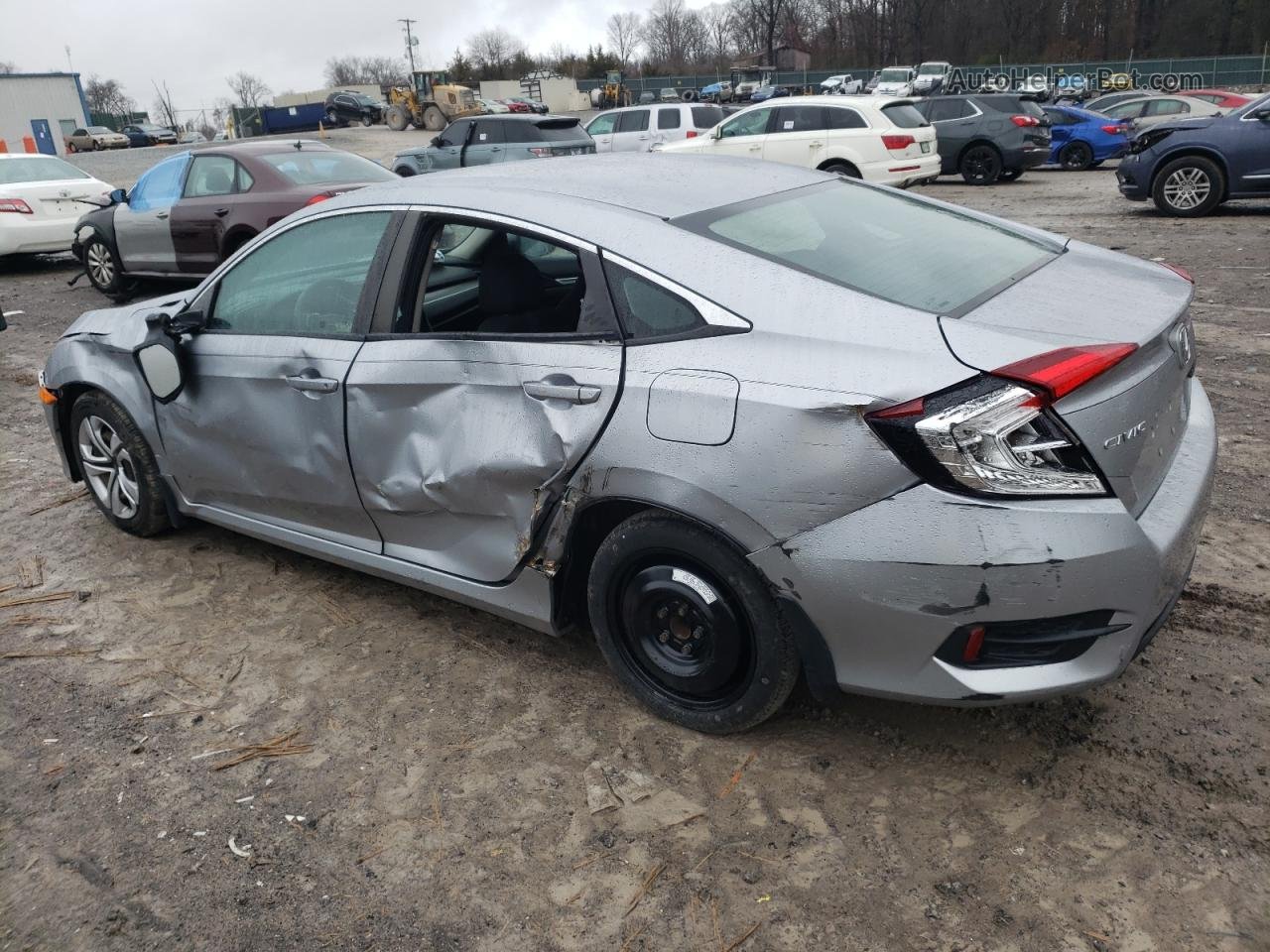 2017 Honda Civic Lx Silver vin: 19XFC2F56HE038318