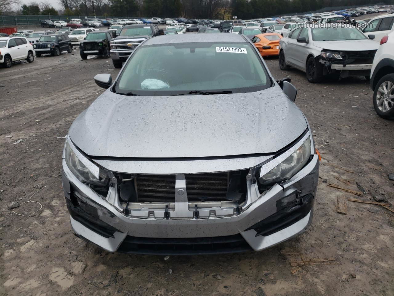 2017 Honda Civic Lx Silver vin: 19XFC2F56HE038318