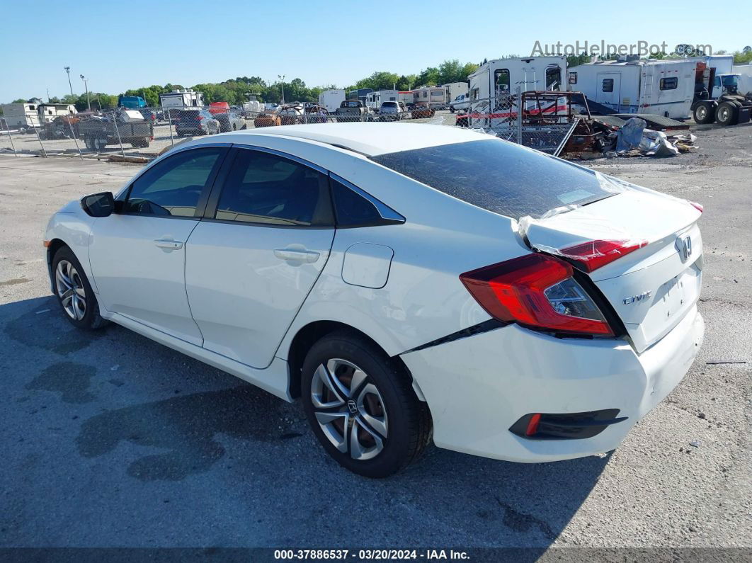 2017 Honda Civic Lx White vin: 19XFC2F56HE055555