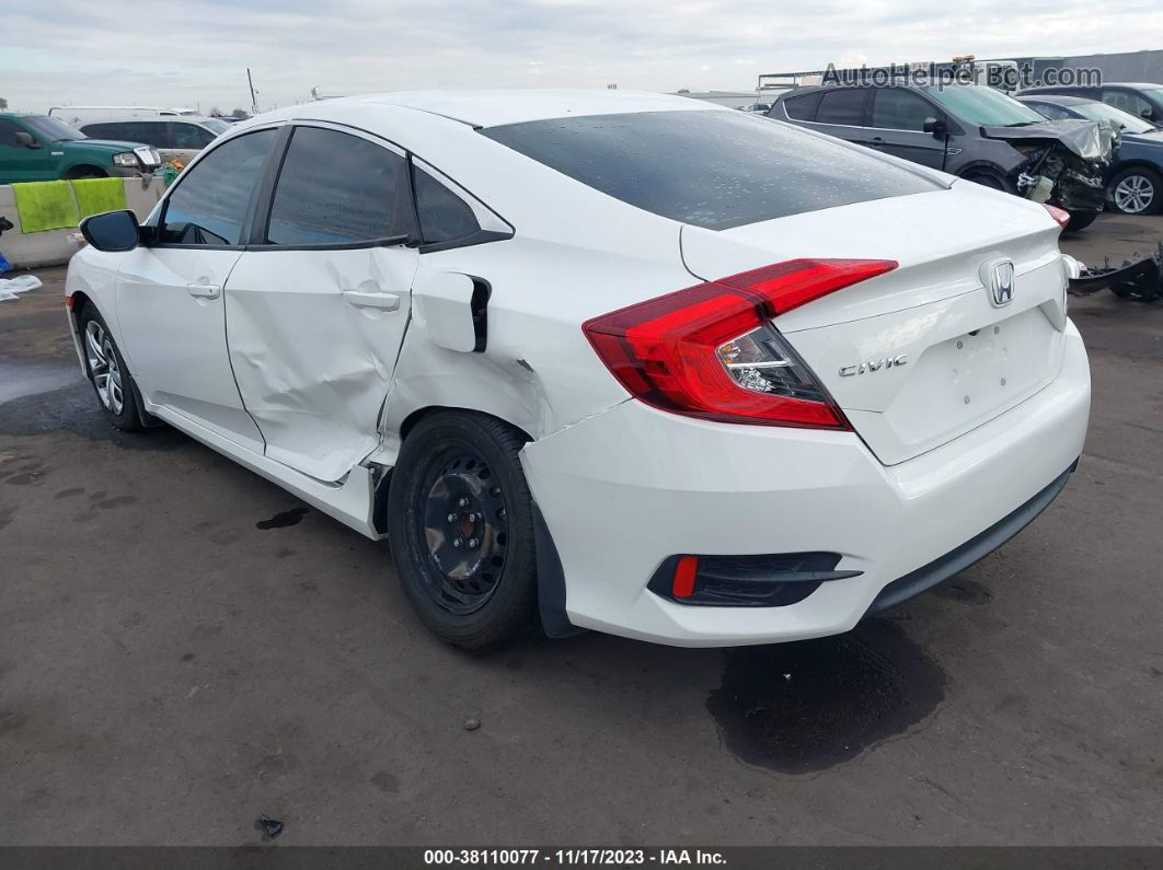 2017 Honda Civic Lx White vin: 19XFC2F56HE071285