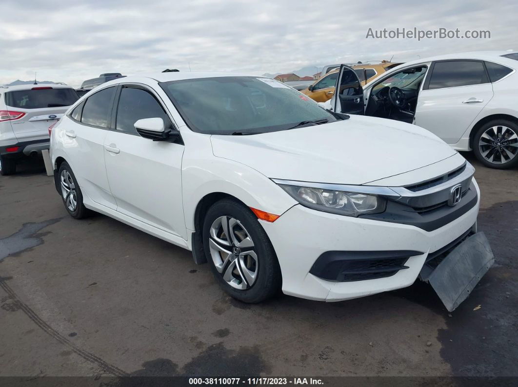 2017 Honda Civic Lx White vin: 19XFC2F56HE071285