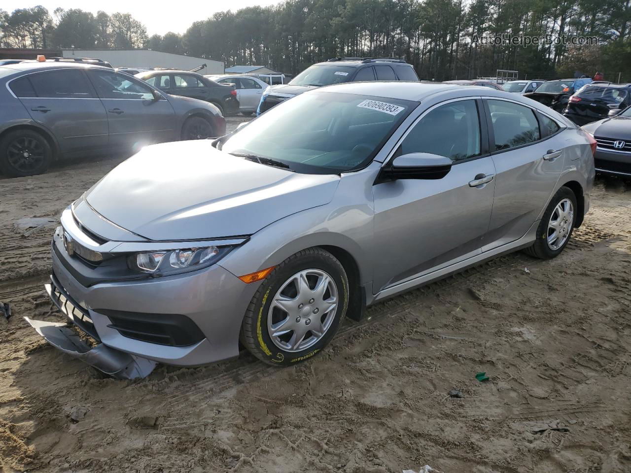 2017 Honda Civic Lx Silver vin: 19XFC2F56HE215191