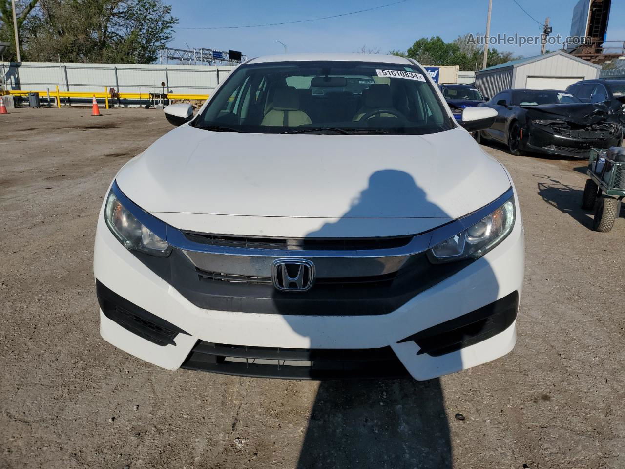 2016 Honda Civic Lx White vin: 19XFC2F57GE017136