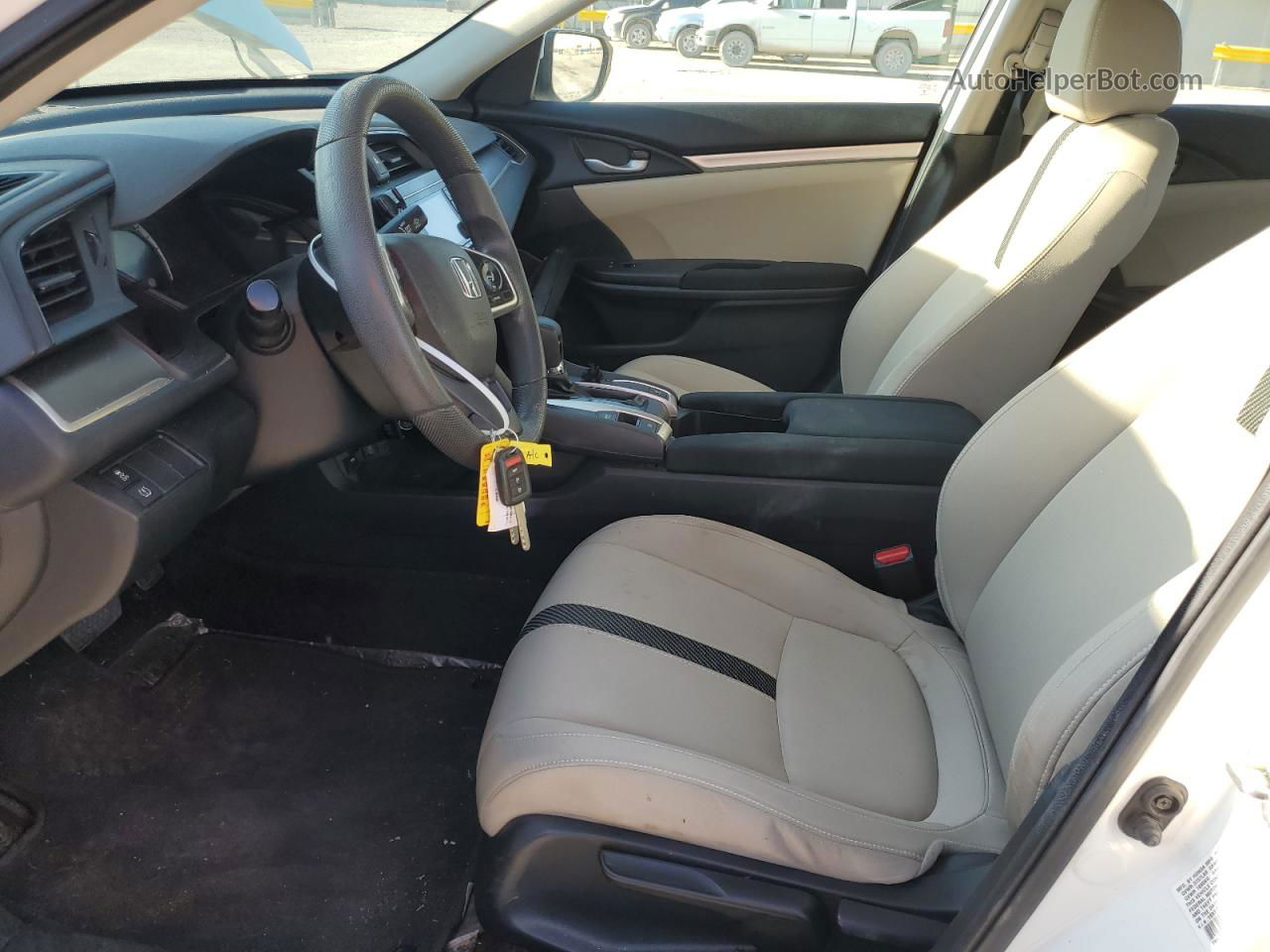 2016 Honda Civic Lx White vin: 19XFC2F57GE017136