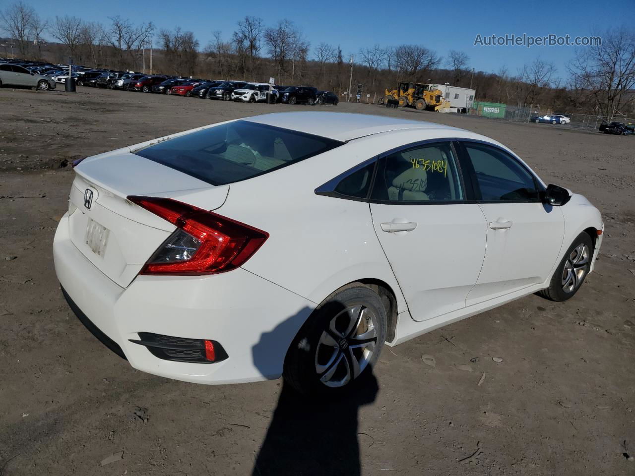 2016 Honda Civic Lx White vin: 19XFC2F57GE215313